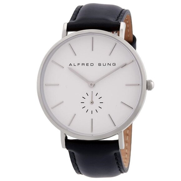 FX04499B NWT Alfred Sung Fashion Men's Quartz Brass Authentic Watch - Picture 1 of 3